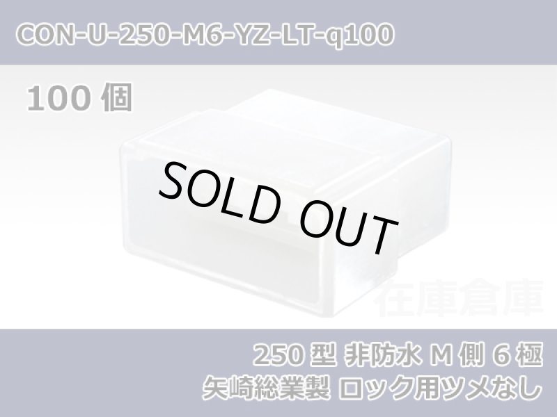 画像1: 【コネクタ・非防水】250型 M側 6極 白色  / 矢崎総業製 LTタイプ 100ヶ入り (1)